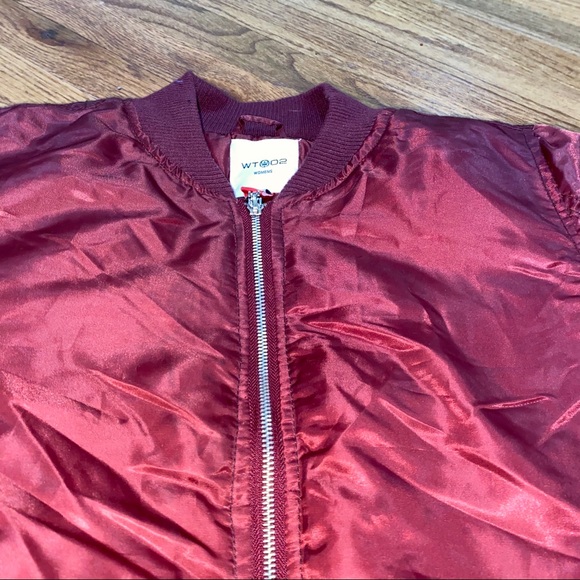 Burgundy Bomber Jacket - Picture 3 of 8